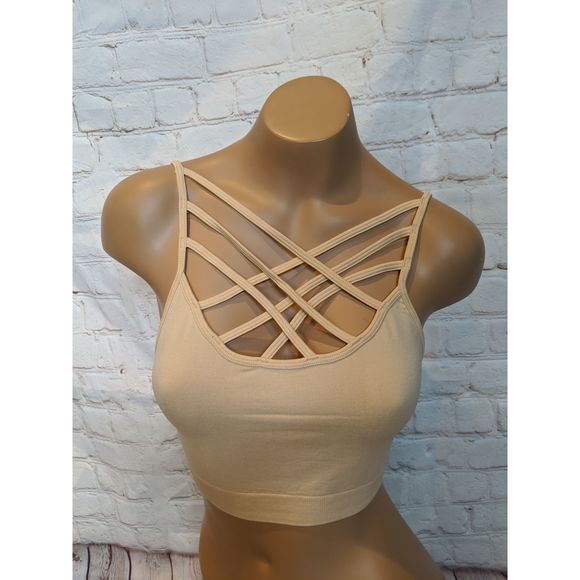 Zenana Outfitters Other - New Zenana SEAMLESS TRIPLE CRISS-CROSS BRALETTE